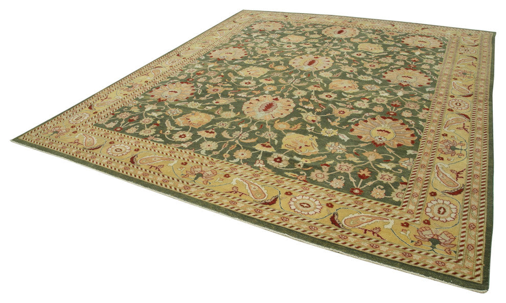 Rug N Carpet - Hand-Knotted Oriental 10' 5" x 12' 2" Large Oushak Area Rug