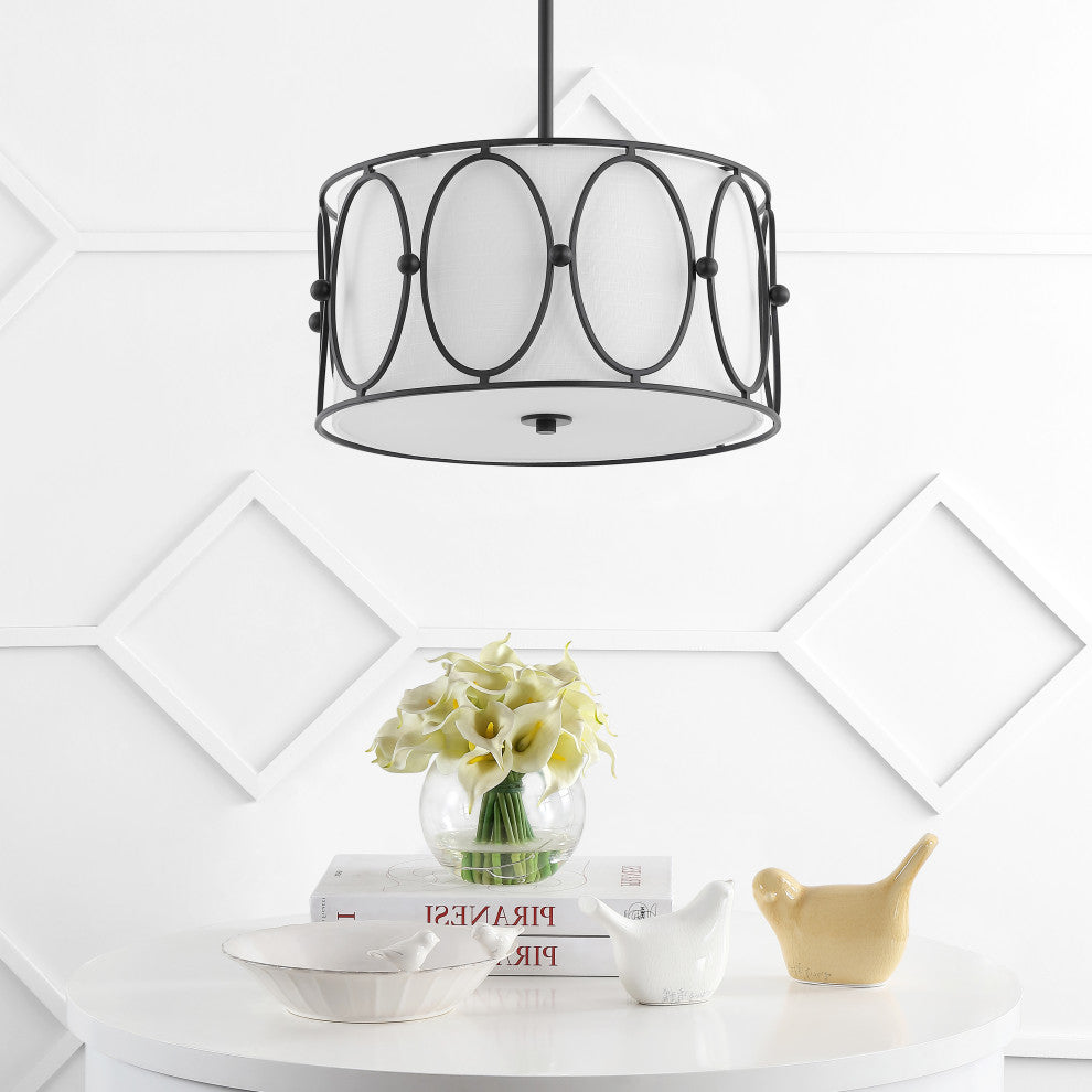 Violetta Metal LED Pendant, 3-Light
