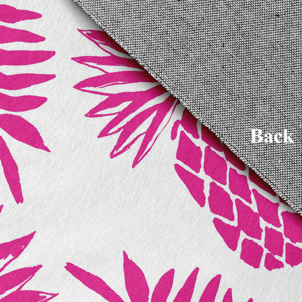 Pineapple Leaves Spring Chenille Rug, Orchid, 4'x6'