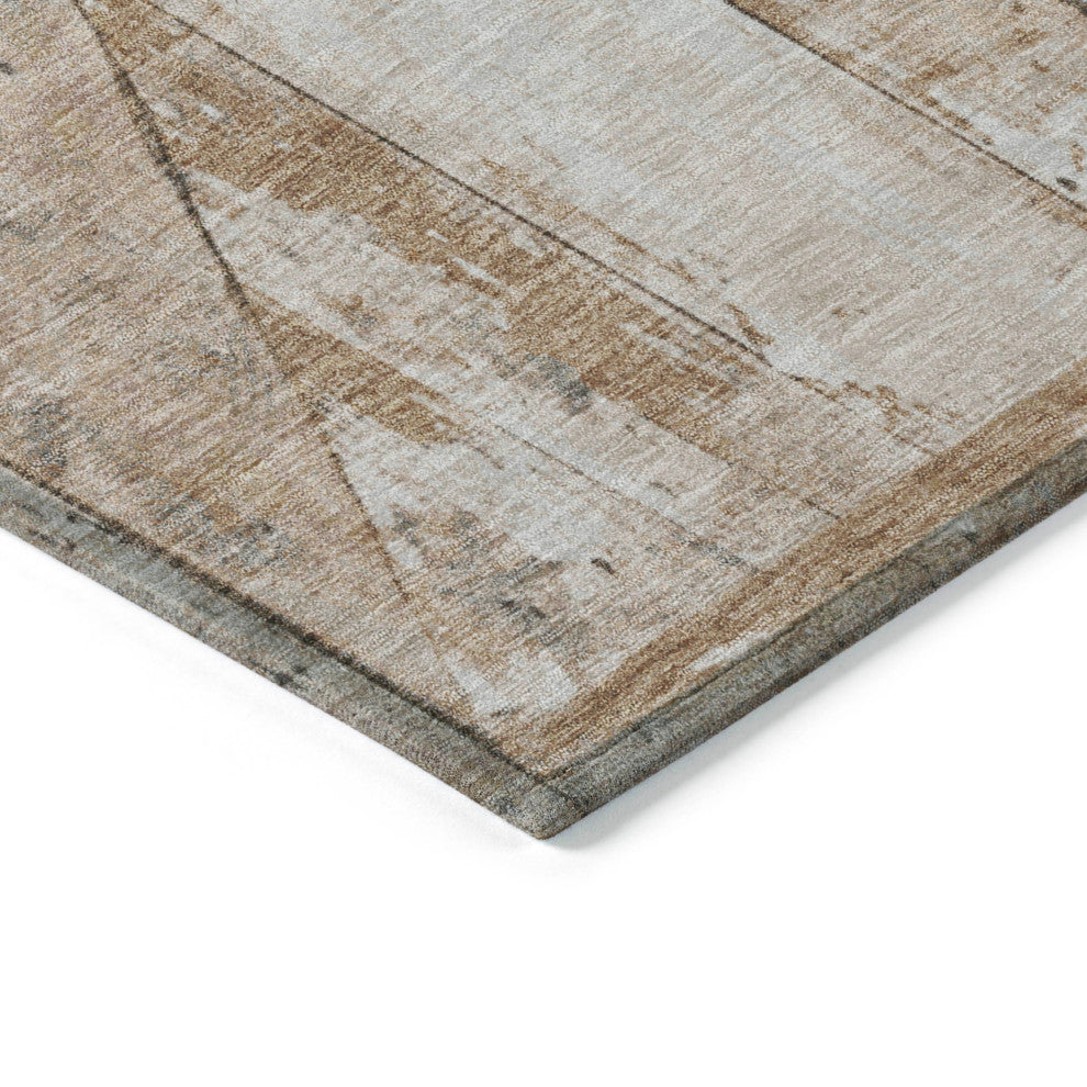 Machine Washable Indoor/Outdoor Chantille ACN1875 Copper 8' x 8' Round Rug