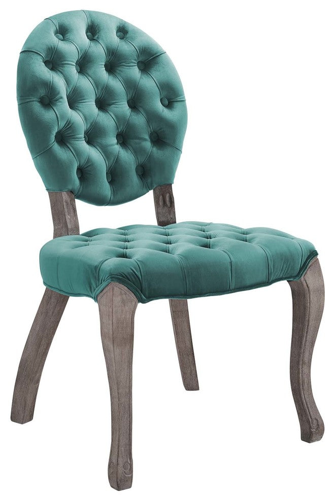 Exhibit French Vintage Dining Performance Velvet Side Chair
