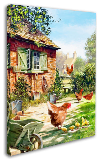 The Macneil Studio 'Chicken and Hens' Canvas Art, 19"x14"