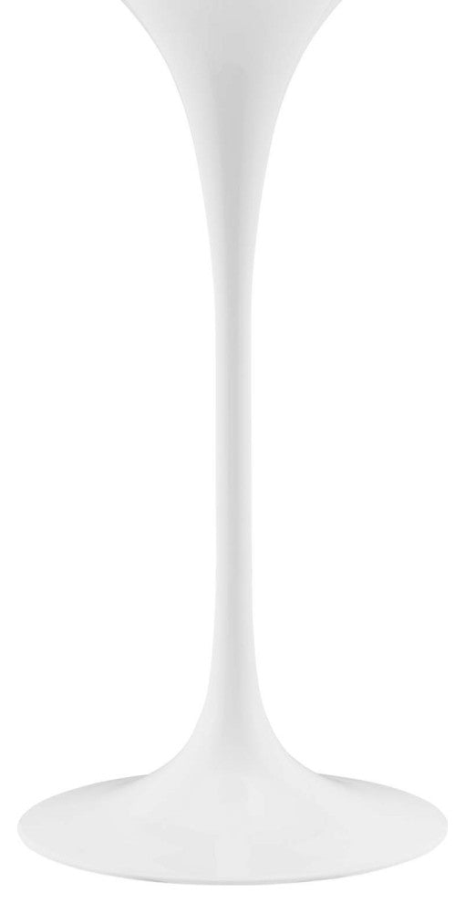28" Bar Table, Round, White, Metal, Modern, Bar Pub Cafe Bistro Hospitality