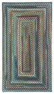 Capel Sherwood Forest Dark Blue 0980_450 Braided Rugs - 36" X 36" Concentric Rec