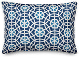 Navy and Blue Geo Circles 14x20 Lumbar Pillow