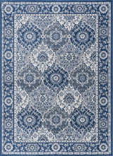 Newcomb Traditional Oriental Navy Rectangle Area Rug, 5'x7'
