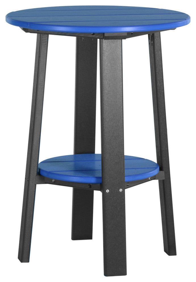 Poly Deluxe 28" End Table, Blue & Black