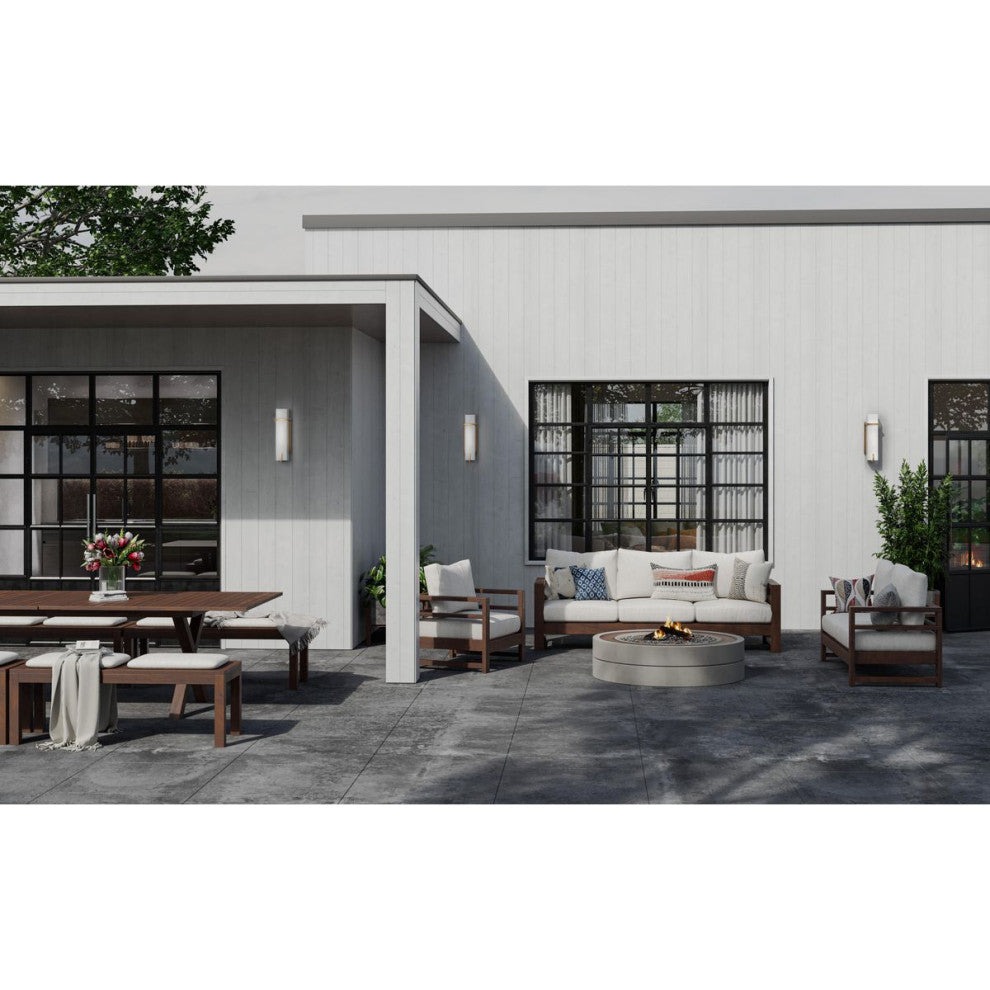 Antrim Collection One-Light Medium Outdoor Wall Lantern, Soft Gold