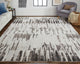 Weave & Wander Kayden Contemporary Abstract Rug, Gray/Charcoal, 4' X 6'
