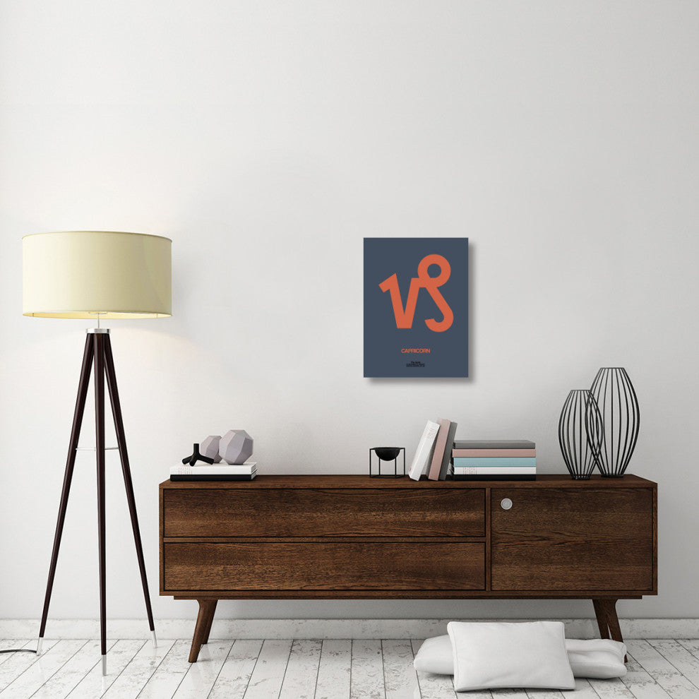 "Capricorn Zodiac Sign Orange" Fine Art Print