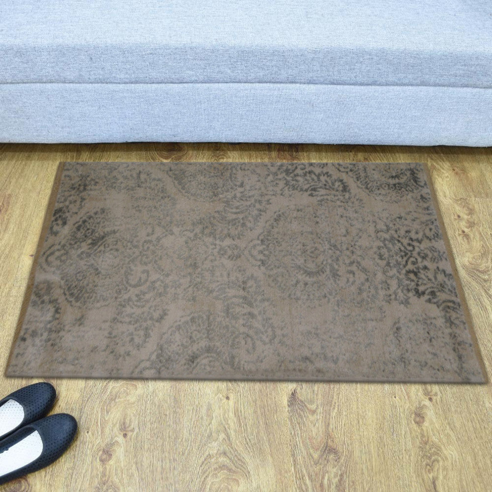Machine Made Polyester Durable Indoor Outdoor Washable Oriental Pattern Footmat