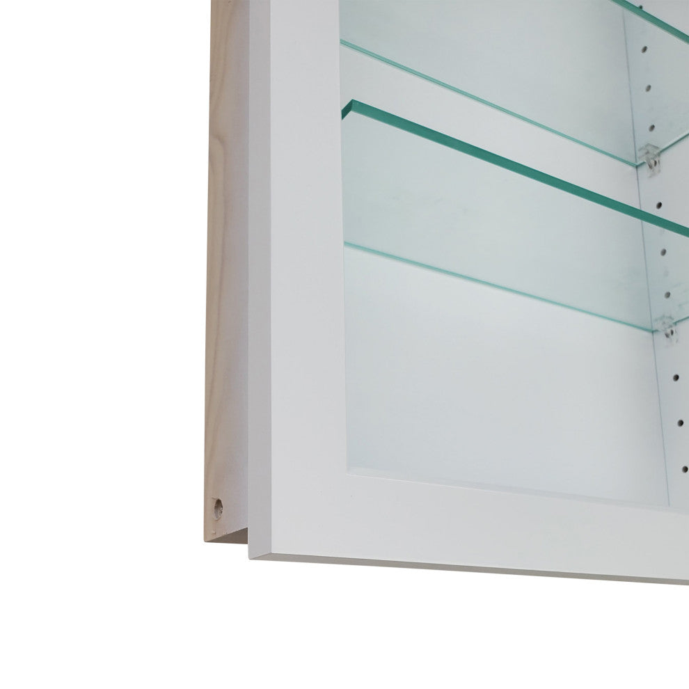 Durham Recessed White Niche 29.5"h x 15.5"w x 3.5"d