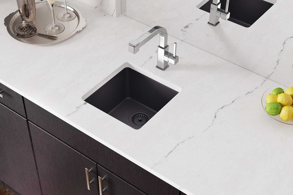 Elkay Luxe 15 3/4" One Bowl Drop In/Undermount Bar/Prep Kitchen Sink, ELX1616CH0