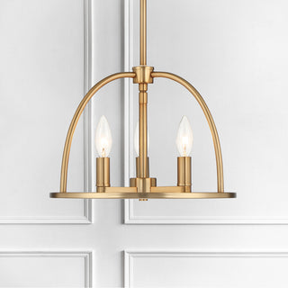 Abbott Three Light Chandelier in Vibrant Gold