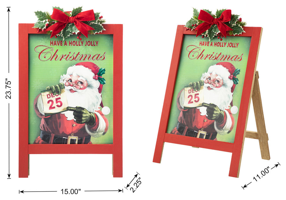 23.75"H Wooden Easel Porch Decor