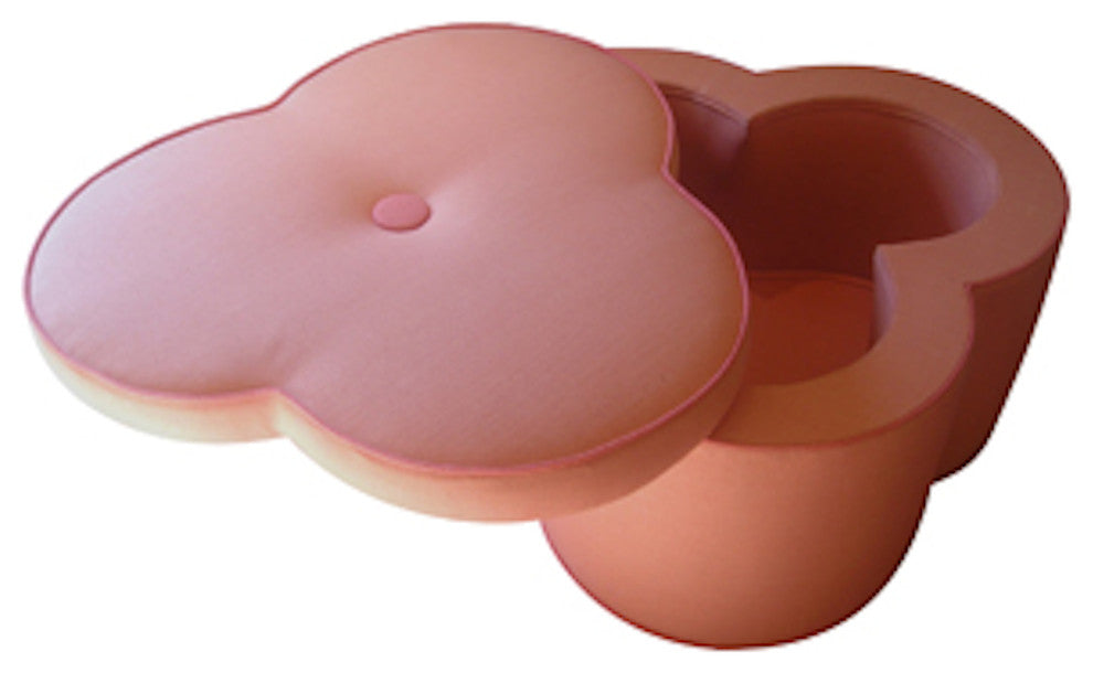Tottoman, Clover-Shaped Upholstered Storage Ottoman