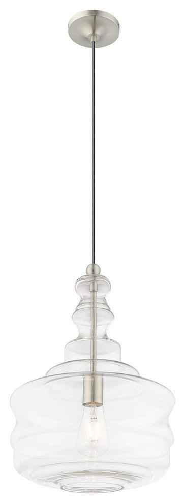 Livex Lighting Brushed Nickel 1-Light Mini Pendant