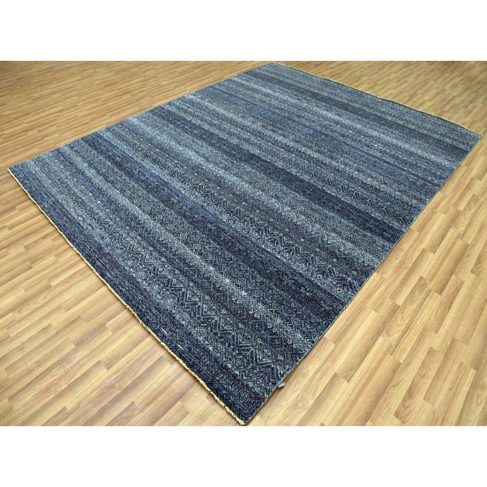 Space Cadet 100% Plush Wool Hand Knotted Kohinoor Herat Design Rug, 8'0"x10'2"