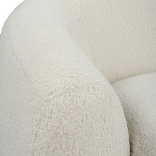 Uttermost Capra Art Deco White Swivel Chair