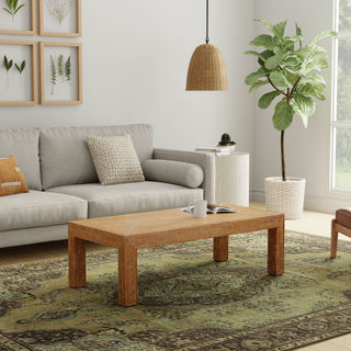 La Jolla Rattan Rectangular Coffee Table, Honey Brown