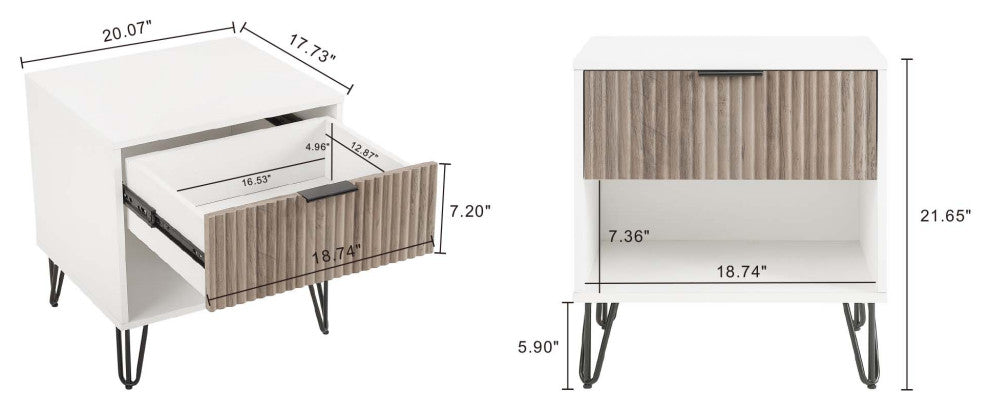 Manhattan Comfort DUMBO Nightstand, Set of 2