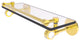 Clearview 16" Glass Shelf with Gallery Rail, Polished Brass