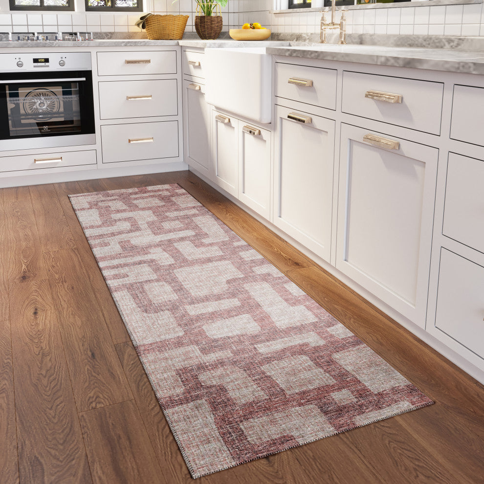 Indoor/Outdoor Sedona SN4 Taupe Machine Washable 2'3" x 10' Runner Rug