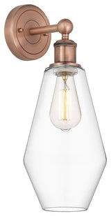 Edison Cindyrella 1-Light 7" Sconce, Antique Copper, Clear Shade