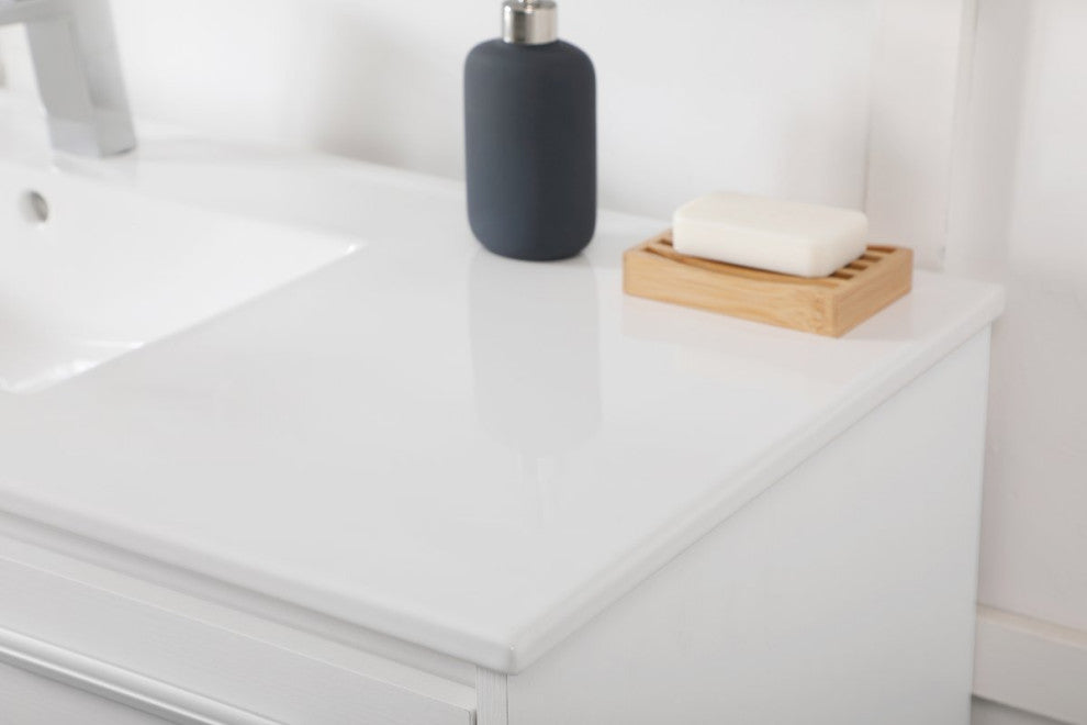 48" Single Bathroom Floating Vanity, White