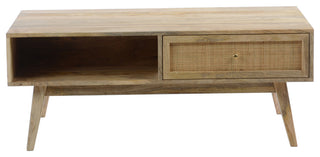 Scandinavian Reed Coffee Table - Natural