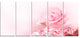 Beautiful Rose In Magic Light, Portrait Canvas Art Print, 60"x28", 5 Panels