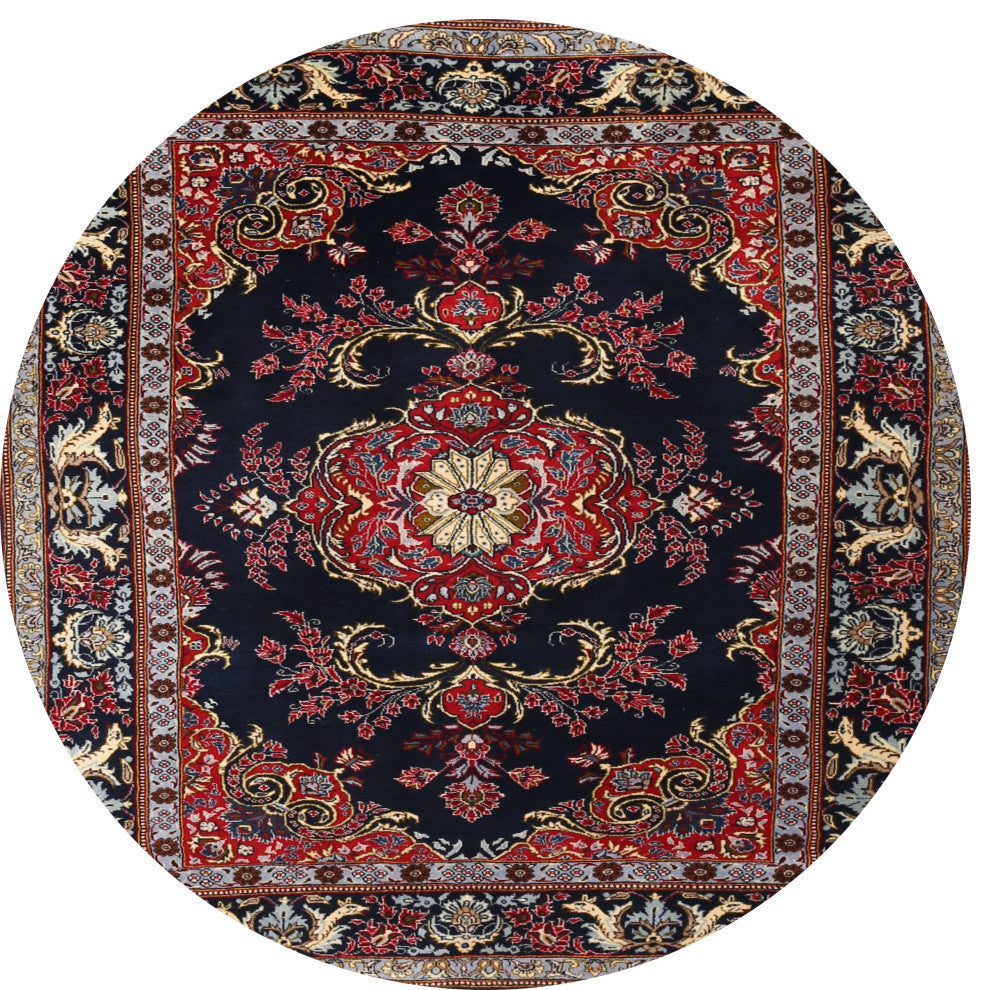 Ahgly Company Indoor Round Traditional Area Rugs, 4' Round