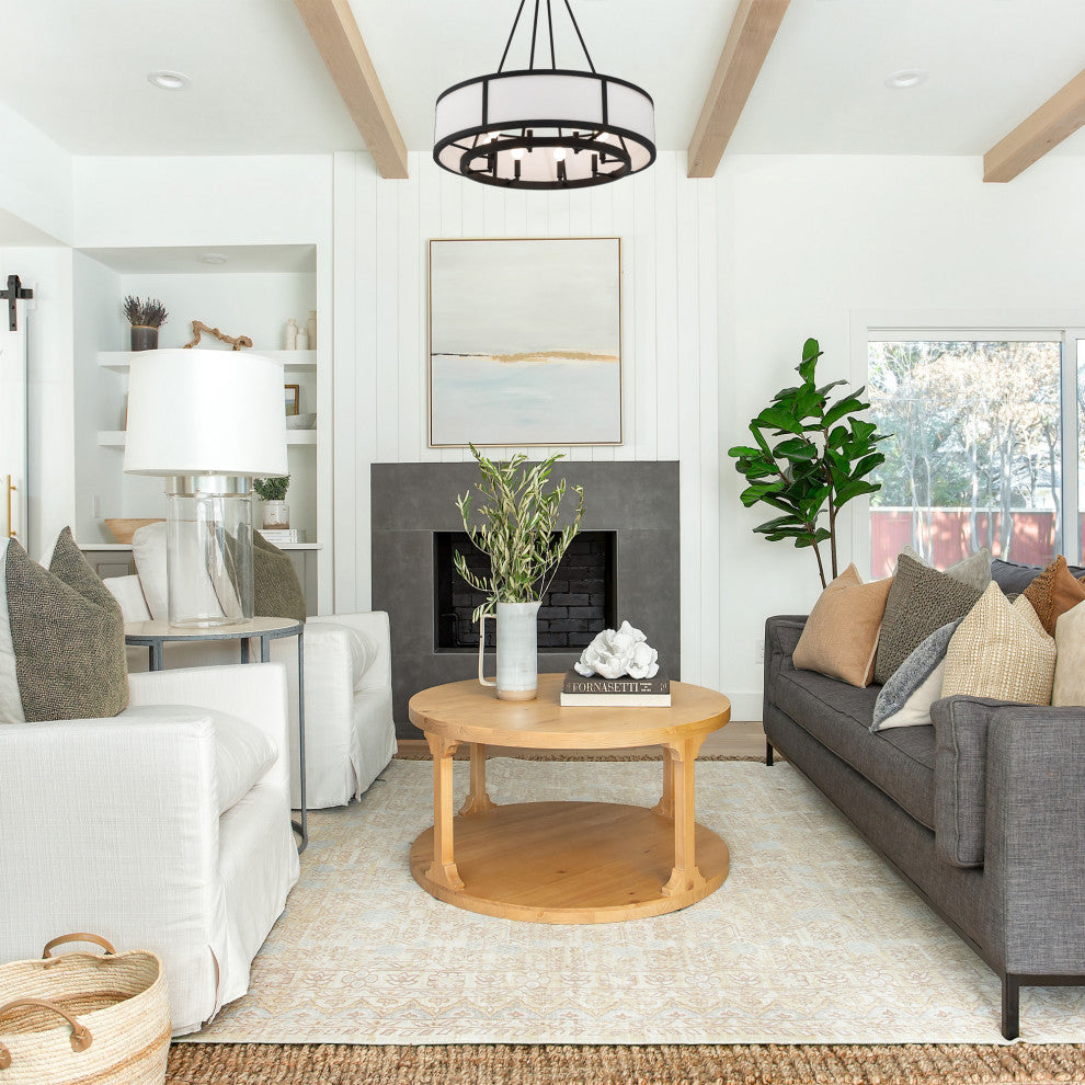 Crystorama Lighting Group BRY-8008 Bryant 8 Light 32"W Drum - Black Forged