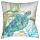 Laural Home Sea Life Turtle 18" X 18" Indoor Decorative Pillow
