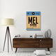 "MEL Melbourne Luggage Tag 1" Fine Art Print
