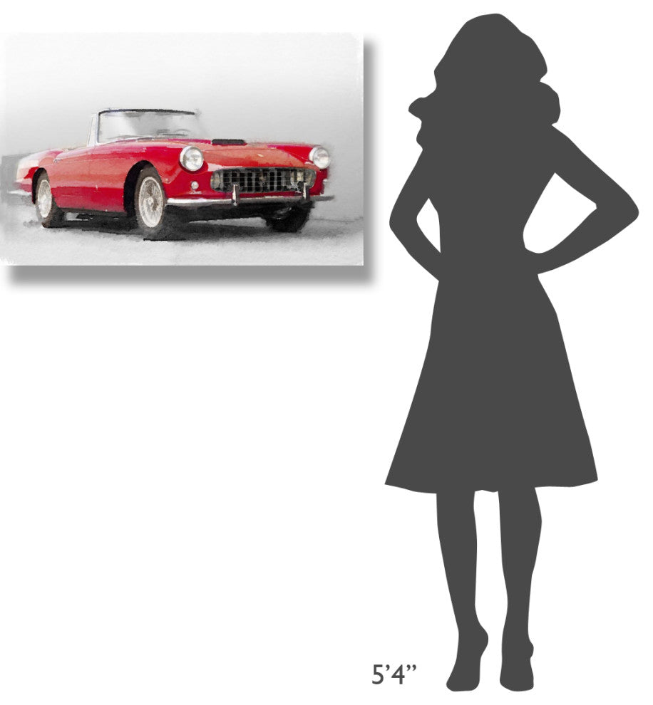 "1960 Ferrari 250GT Pinifarina Watercolor" Fine Art Print