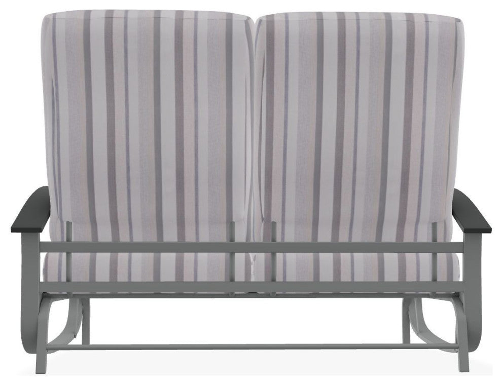 Belle Isle Cushion Deep Seating 2-Seat Glider, Sensory Dove/Graphite