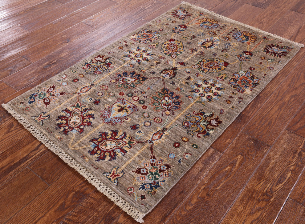 2' 7" X 4' 1" Persian Tabriz Handmade Wool Rug Q8371