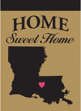 Double Applique Louisiana Burlap Garden Flag