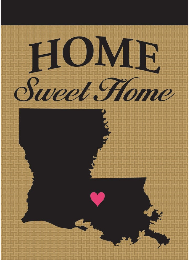 Double Applique Louisiana Burlap Garden Flag