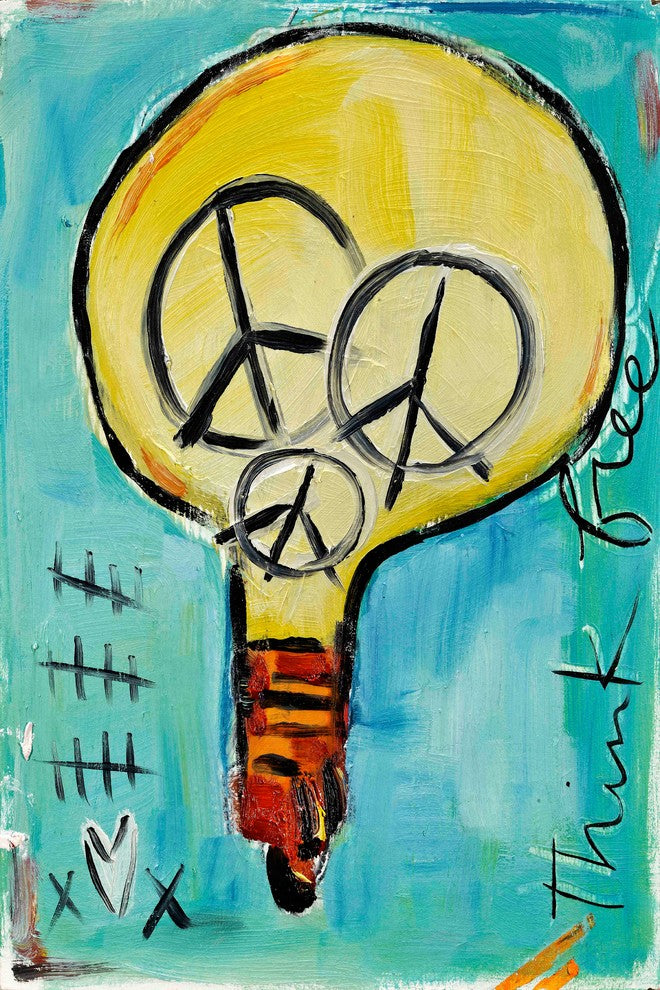 "Light Bulb" Painting Print on Canvas by Tori Campisi