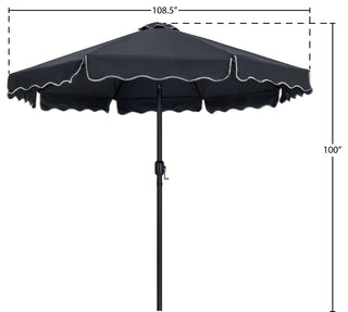 Amalfi Patio Umbrella, Black, No Base