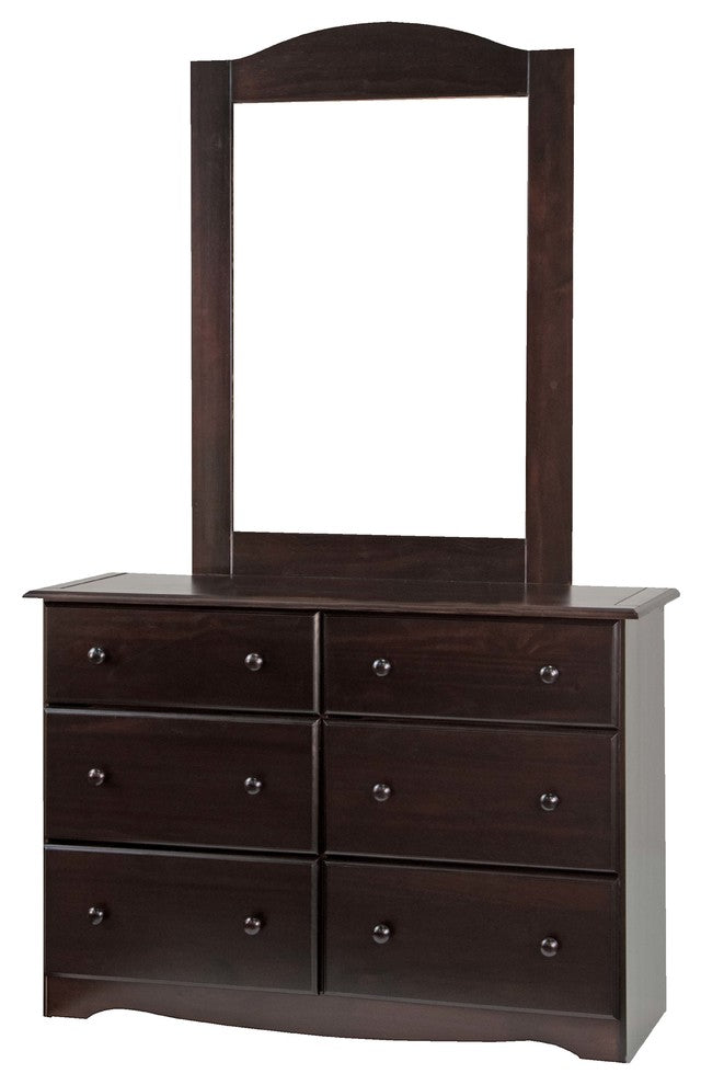 100% Solid Wood Double Dresser, Java