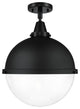 Innovations 447-1C-BK-HFS-122-BK-LED Hampden 1 Light Flush Mount, Matte Black