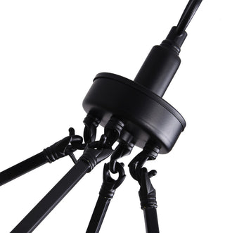 Mia Black 12-light Metal Round Chandelier