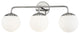 Paige 3-Light Bath Bracket, Polished Nickel