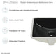 Plaisir 18.5" Rectangle Undermount Bathroom Sink, Matte Black