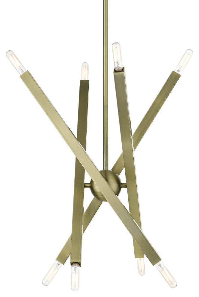 Livex Lighting Monaco 8-Light Antique Brass Chandelier
