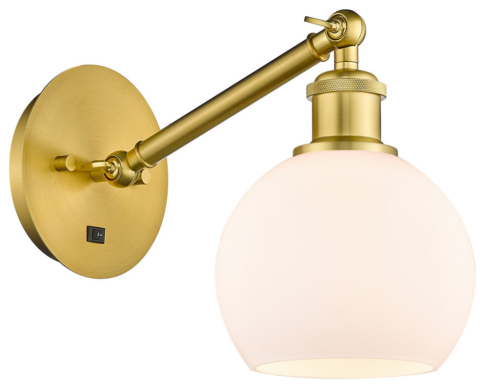 Innovations 317-1W-SG-G121-6-LED 1-Light Sconce, Satin Gold