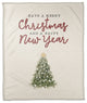 Merry Christmas Happy New Year 2 50x60 Coral Fleece Blanket